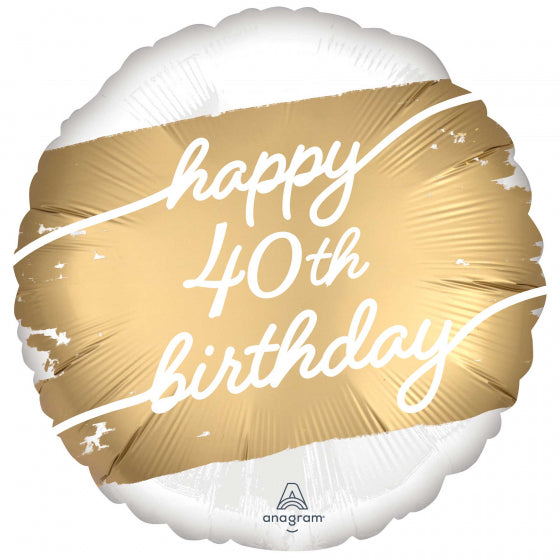 Happy 40th Birthday Foil Balloon