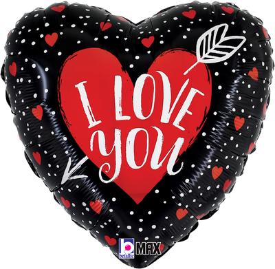 I Love You Arrow Foil Balloon