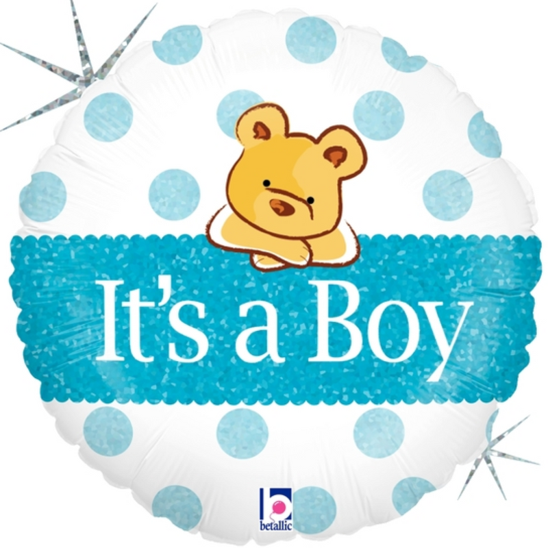 Baby Boy Bear Foil Balloon