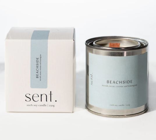 Beachside Sea Salt Soy Candle (250g) - Yummy Box