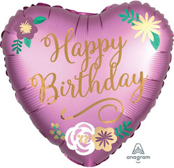 Happy Birthday Love Heart Foil Balloon - Yummy Box