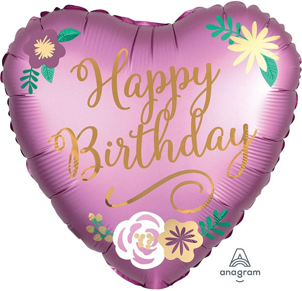 Happy Birthday Love Heart Foil Balloon - Yummy Box