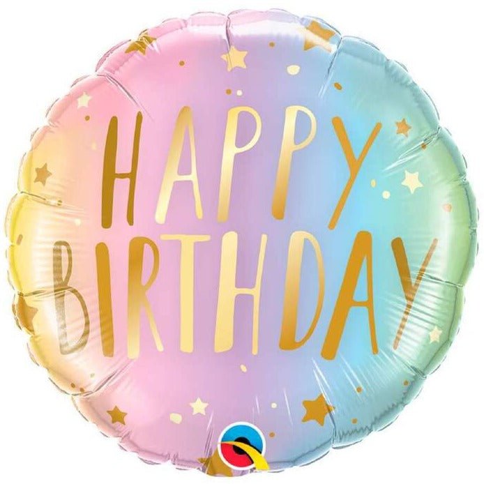 Happy Birthday Pastel Foil Balloon - Yummy Box