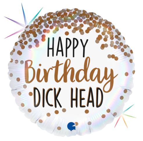 Happy Birthday D*** Head Foil Balloon