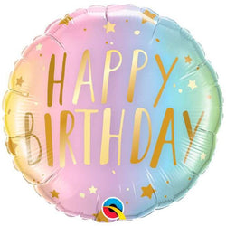 Happy Birthday Pastel Foil Balloon